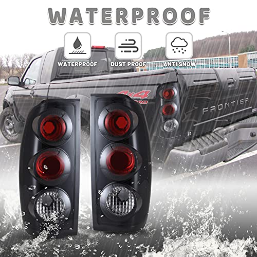 Autowiki Tail Lights For 1998 1999 2000 2001 2002 2003 2004 Nissan Frontier Taillights Assemblies Driver Passenger Replacement Rear Lamps #TOP4