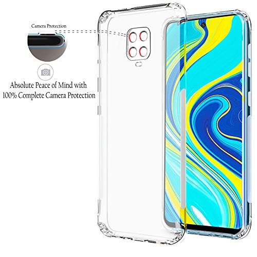 Image of TheGiftKart Back Cover Case for Redmi Note 10 Lite /Note 9 Pro /Pro Max /Poco M2 Pro (Soft Silicone | Complete Camera Protection | Inbuilt Dust Plugs | Anti-Slip Grip | Transparent)