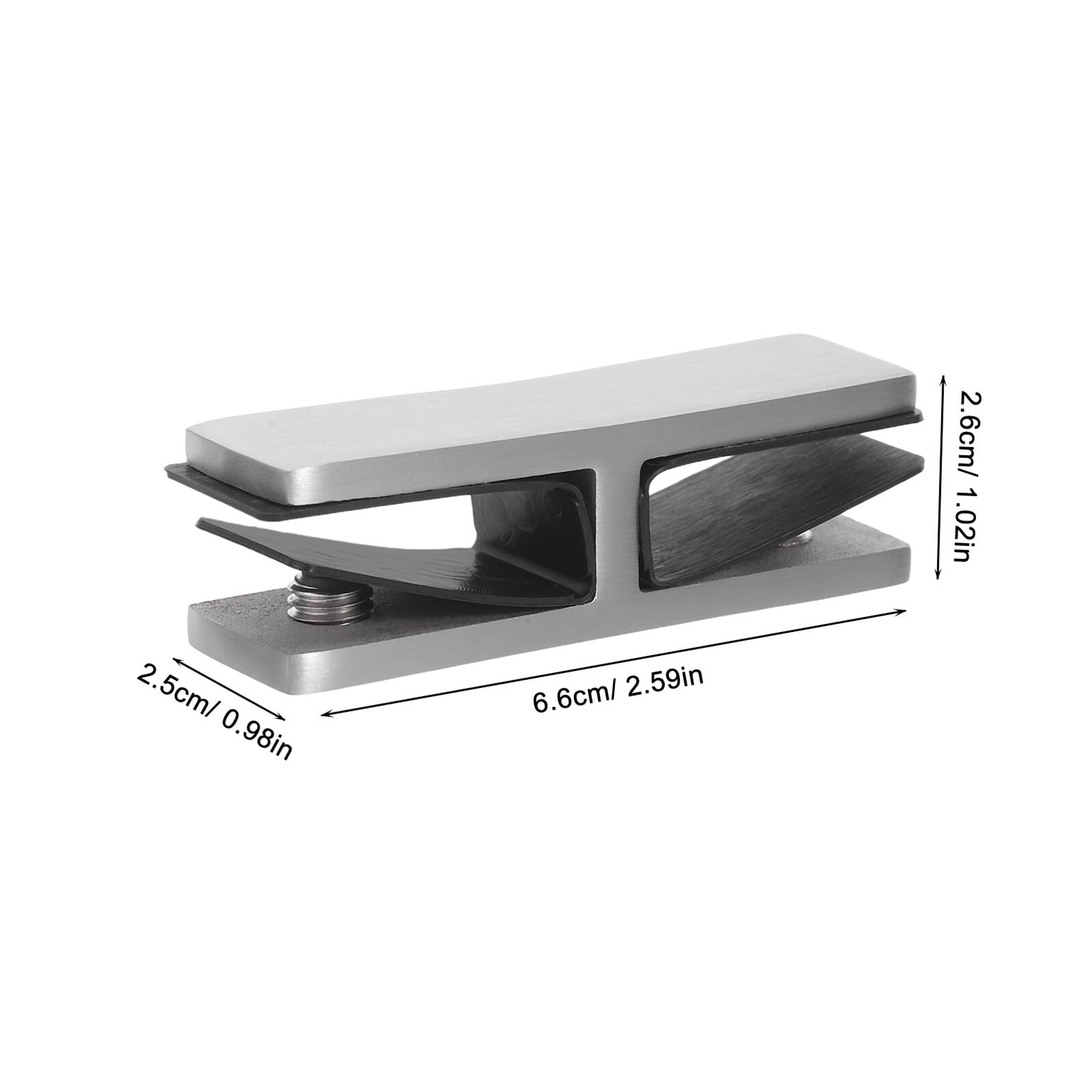 Veemoon Pinces à Verre Pack de 2 Pièces en Acier Inoxydable Fixation Solide 180° pour Verre 10-12mm, Balcon Contemporain Argenté pour Garde-corps Extérieur
