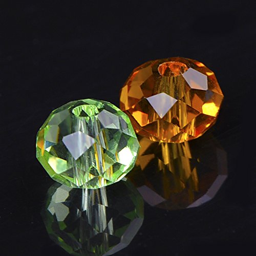 800 Pezzi 6mm Perle di Vetro Sfaccettata Cristallo...