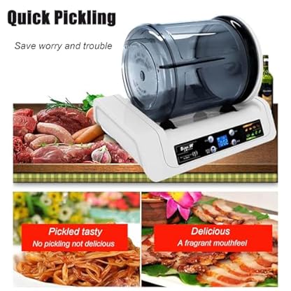Elektrische Lebensmittel Thumbing-Maschine,Multi-Marinator,Automatische LCD-Hamburger-Einlegemaschine Gehäuse,mit Brennertrommel Fassungsvermögen und Timer mit 0–10 Stunden – Bild 3