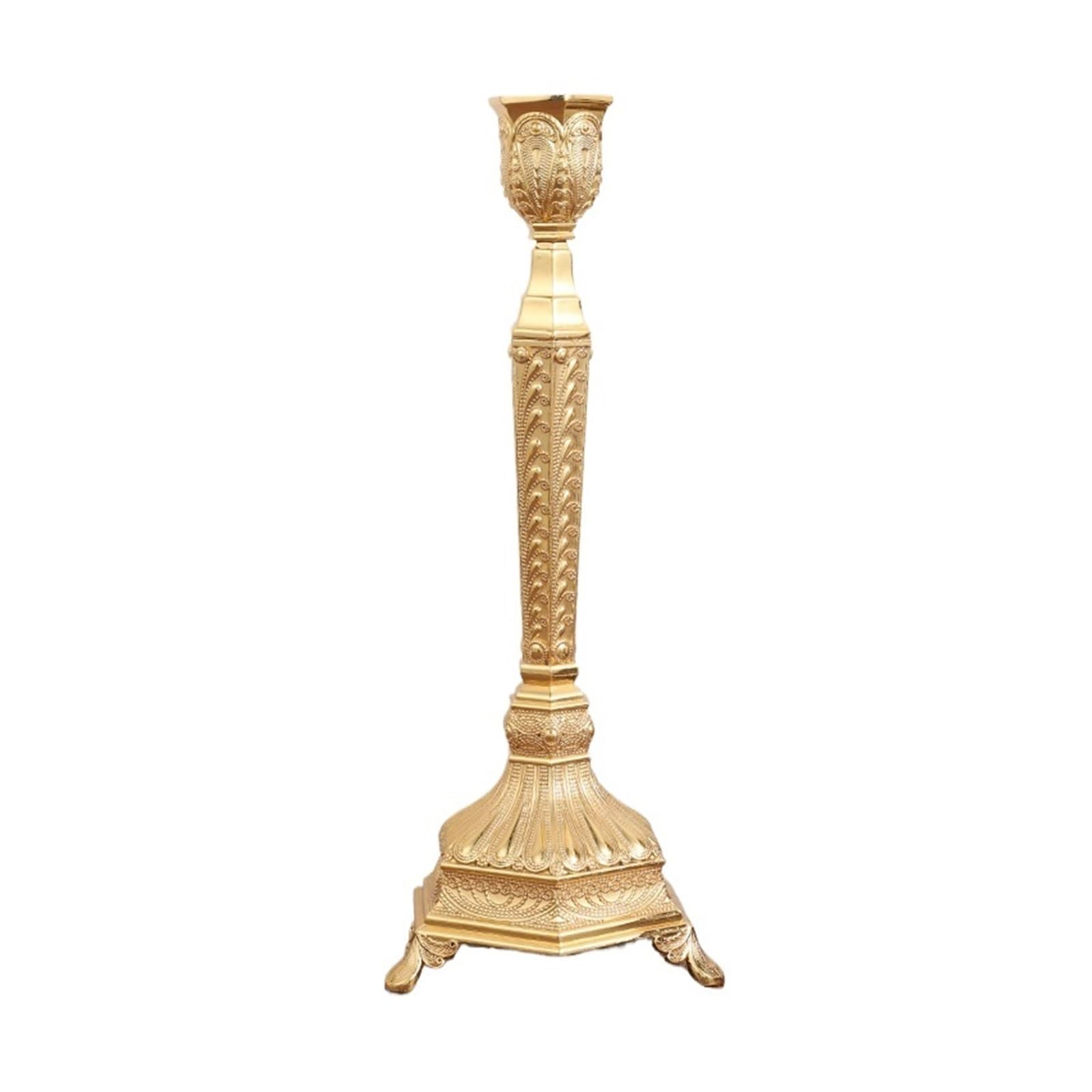 Candelabro Elegante candeliere Romantico Matrimonio Festa a lume di Candela Bastone portacandele centrotavola for la Decorazione della tavola di casa(Gold Big)