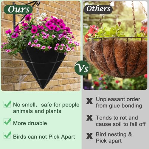 Fournitures de jardinage respirantes et revêtement de pot en feutre conique - 5