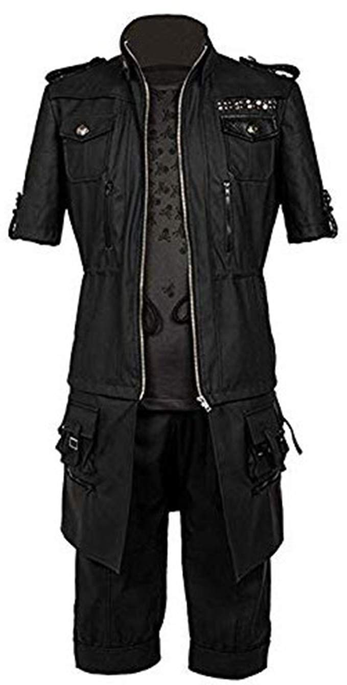 HonRmon Final Fantasy FF15 XV Noctis Lucis Caelum Noct Jacket Hoodie Cosplay Costume Outfit - Men-S