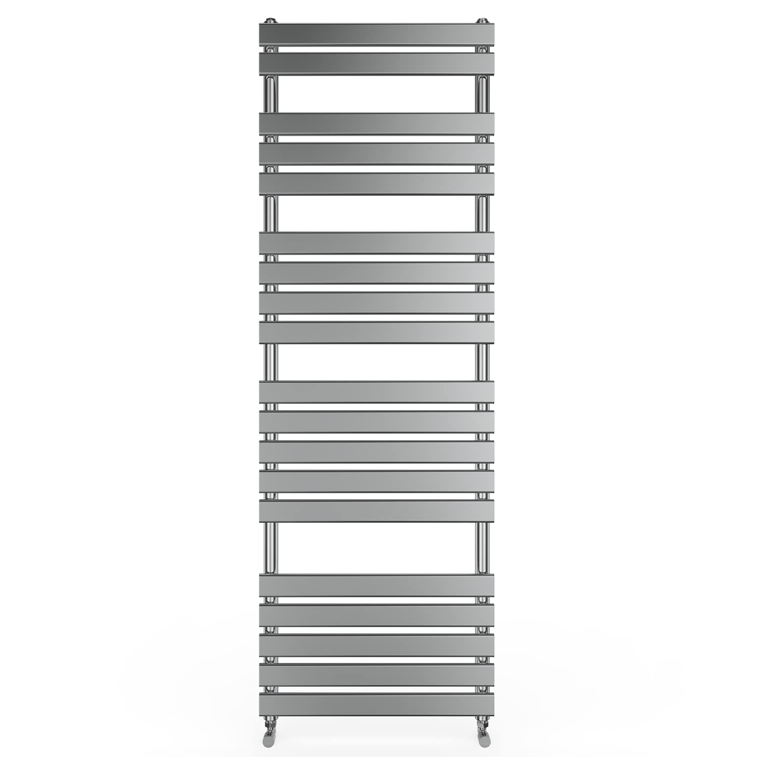 Warmehaus Flat Panel Heated Towel Rail Bathroom Ladder Radiator Rad Central Heating Chrome 1800 x 600mm