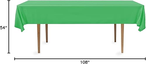 Miniatura 7 de DecorRack Paquete de 24 manteles rectangulares, de plástico sin BPA, 54 x 108 pulgadas, manteles para mesa de comedor, fiestas, pícnic, campamento y
