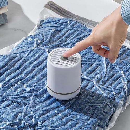 Dempiire Cordless Electric Pump for Vacuum Storage Bags Travel Air Pump Original Vacuum Compression Bag Vacuum Universal Electromechanical Household Compressor Clothes Quilt Storage (C1)