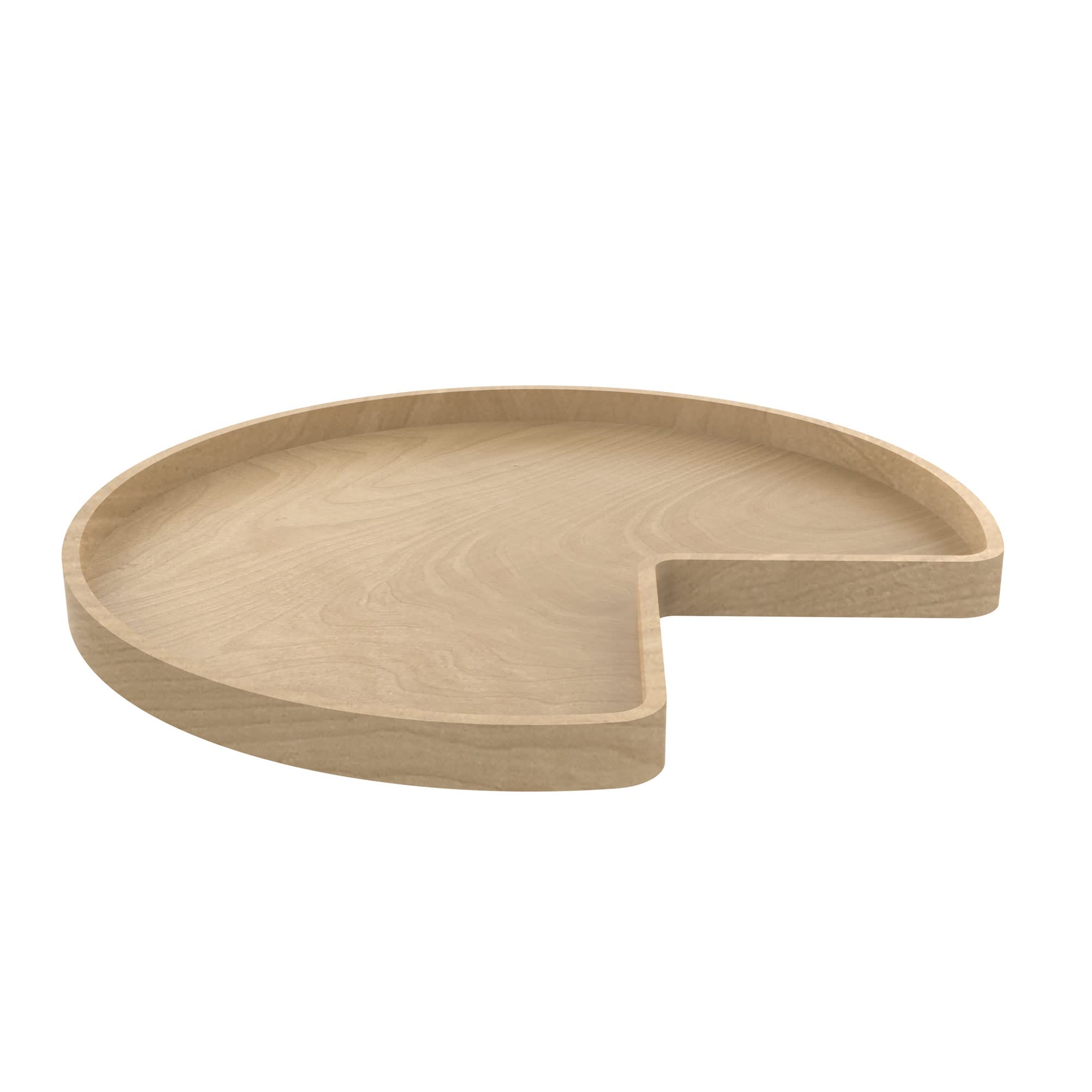 Rev-A-Shelf Banded Wood Full Kidney Lazy Susan for Corner Base Cabinets w/Swivel Bearing