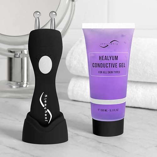 Miniatura 6 de Joey Healy Dispositivo de renovación facial, escultura facial de microcorriente, suavizado y estiramiento de la piel + gel de microcorriente con