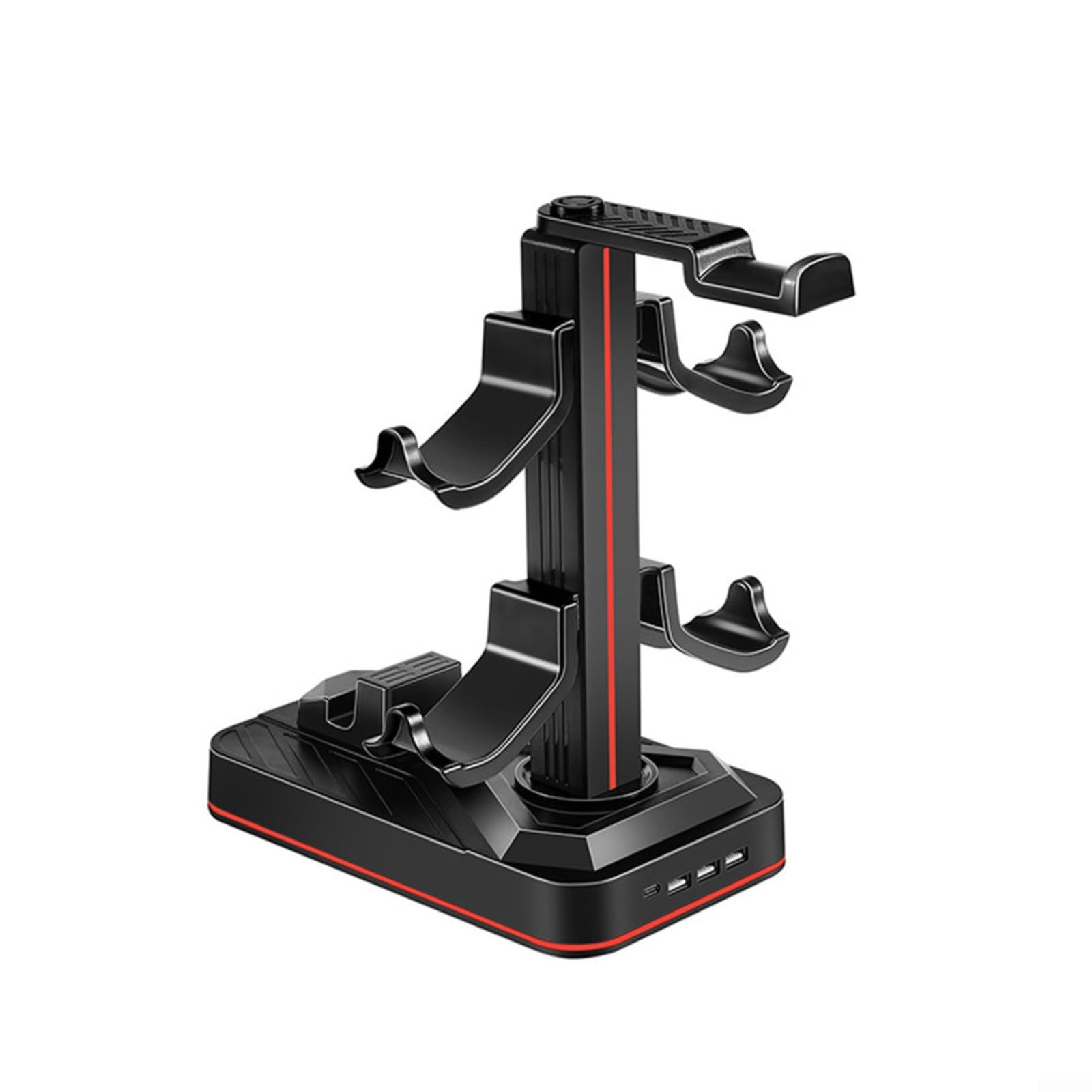 Station de charge multifonction PS5 avec lumière LED et double support casque