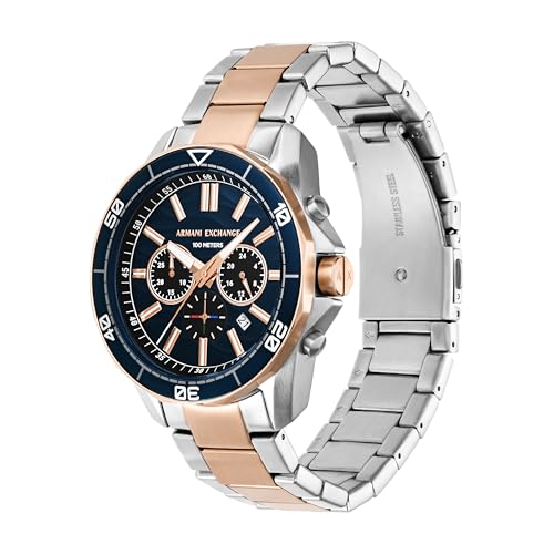 Image of Armani Exchange A|X Dive-Inspired Stainless Steel Watch for Men