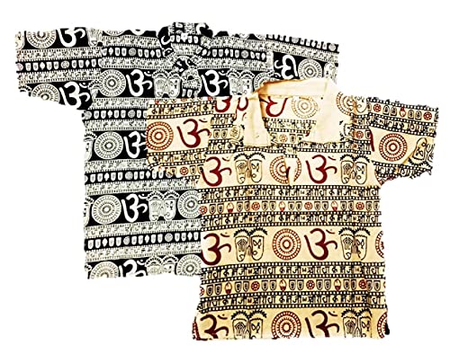 Image of Boys Om Printed T-Shirts /Kurta 100% Cotton Made in India