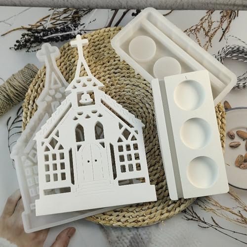 Moule en silicone pour bougeoir plâtre de forme croix finition précise - 4