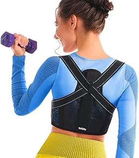 Posture Corrector for Women and Men - Adjustable Mid and Upper Back Brace - Comfortable New Model of Back Support - Improves Posture and Relieves Back Pain