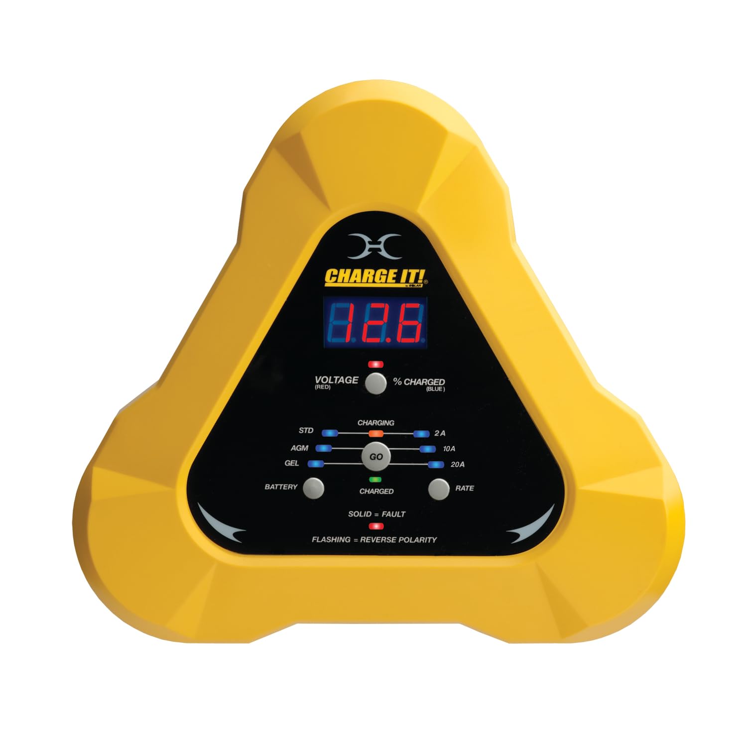 CHARGE IT! 4520 12 Volt 20 Amp Fully-Automatic Smart Battery Charger, Battery Maintainer, and Desulfator, Yellow