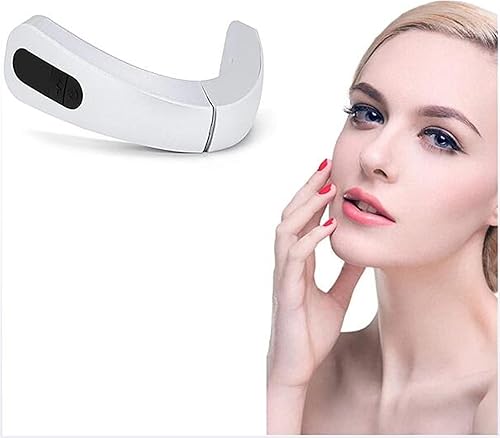 El instrumento de belleza de la cara en V levanta y reduce la barbilla doble, máscara eléctrica del masajeador de la cara de la microcorriente V