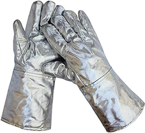 PZF High Temp Heat Resistant Aluminized Safety Welding Work Gloves 38cm / 14.96" Oven Mitt