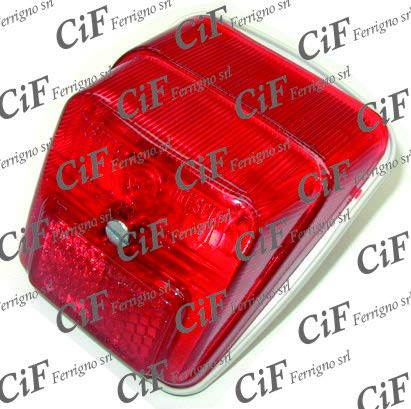 FANALE POSTERIORE COMPLETO ROSSO COMPATIBILE CON PIAGGIO VESPA 50 L 1967 FARO STOP FANALINO