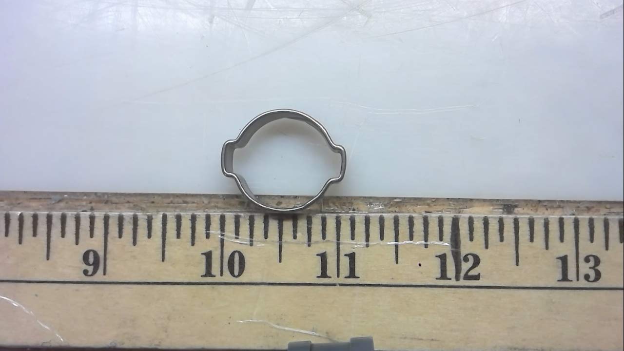 2-Ear Clamps, Zinc-Plated, 0.787 in Dia, 0.335