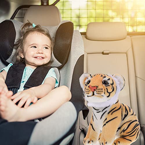 Image of Tickles Siberian Jungle Tiger Soft Stuffed Animal Plush Toy for Kids Birthday Gifts Car (Color: Yellow & Black Size: 22 Cm)