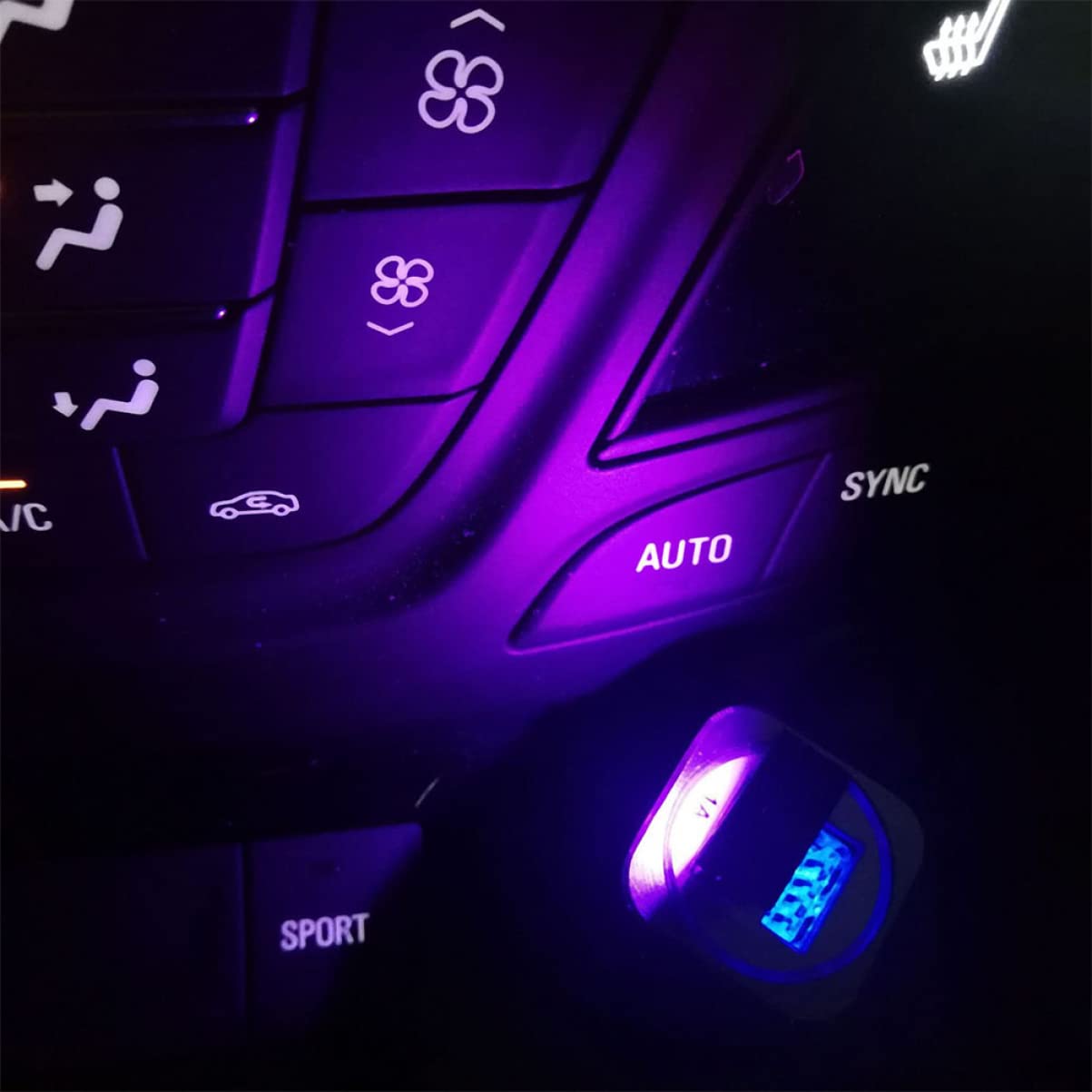 PartyKindom 10piezas Luz Ambiental USB para Interior De Coche Sensor Automático De Luz Iluminación Led para Hogar Hotel y Automóvil