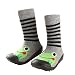Infant Baby Cartoon Patterned Soft Rubber Bottom Anti-Slip Floor Socks Boots Frog 9-18M