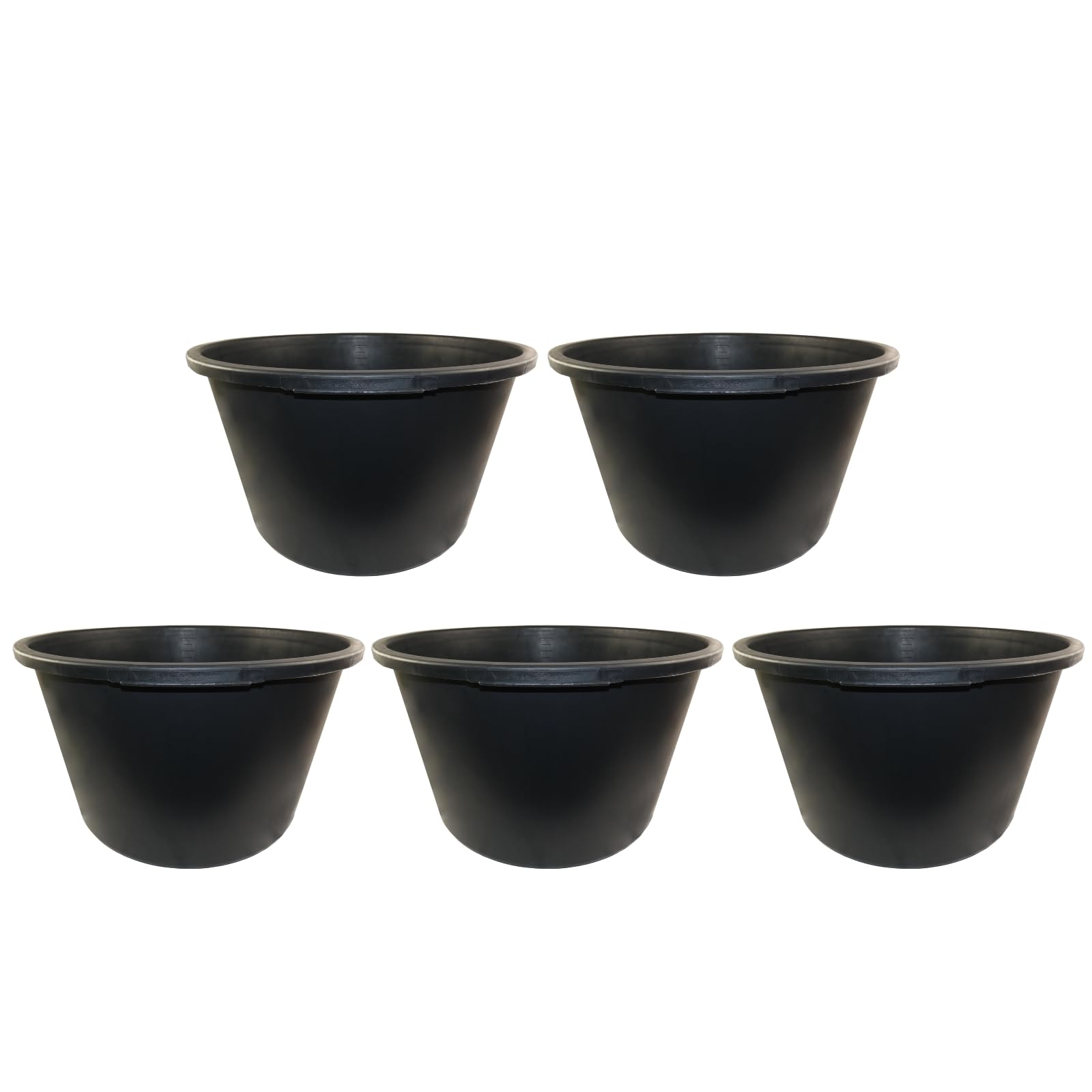 5 X moertel KUEBEL dewepro® – Malta secchio – Malta secchio vasca – costruzione – Malta vibrazione per giardino e cantieri, circa 65 litri