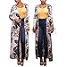 Produktbild DAY.LIN Kleidung Damen Womens Blumendruck Beachwear Kimono Bikini Boho Cardigan Drucken Phnom Penh Badeanzug Strickjacke Cape Jacke (S=EUXS)