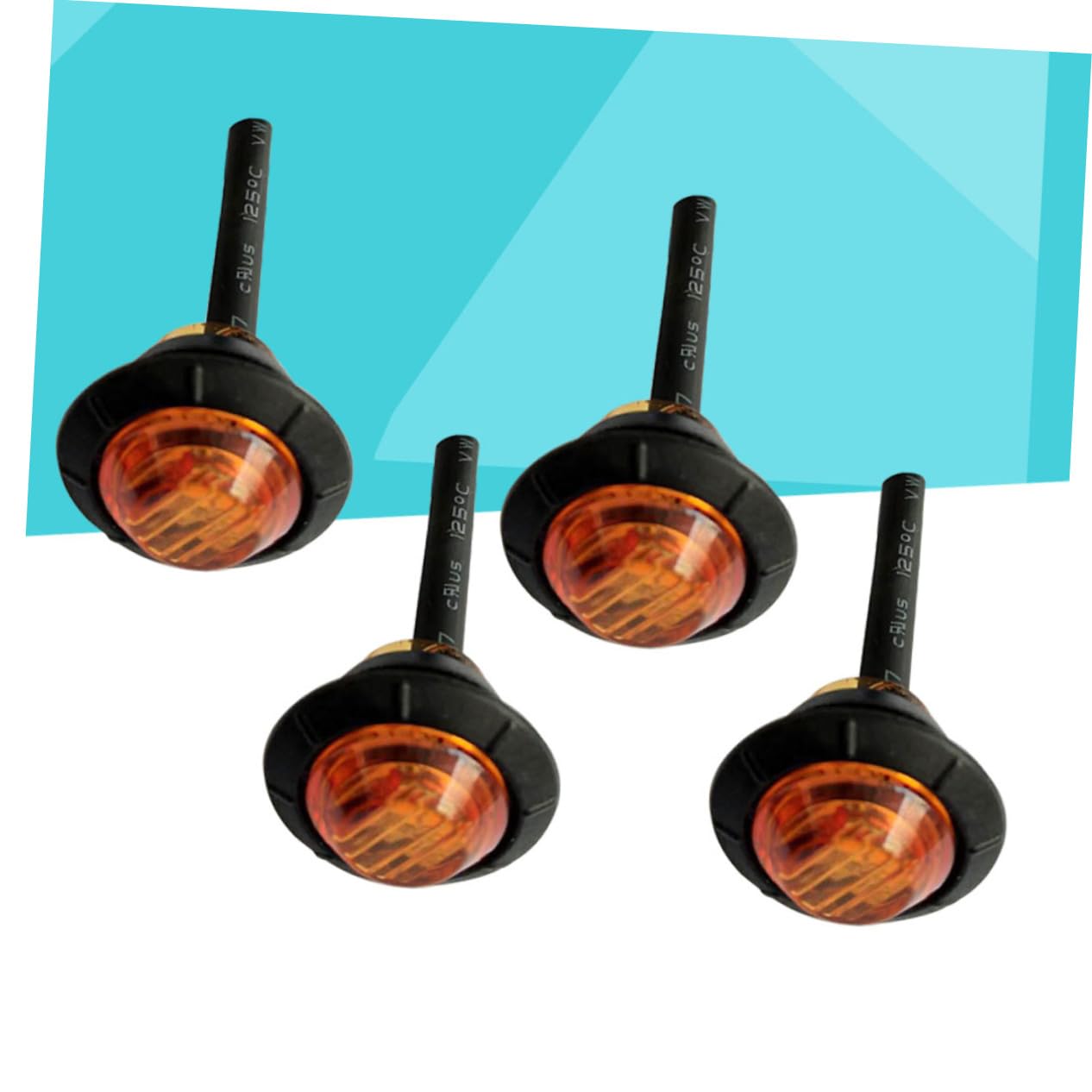PartyKindom 20pezzi Luci Laterali LED Rotonde Luci di Posizione Laterali Indicatori di Direzione per Camion Rimorchio Giallo Alta Luminosità Basso Consumo Energetico Facile Installazione