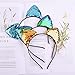 WXJ13 30 Pieces Cat Ears Headbands Glitter Reversible Different Colors Cat Ears Headbands for Girls and Women