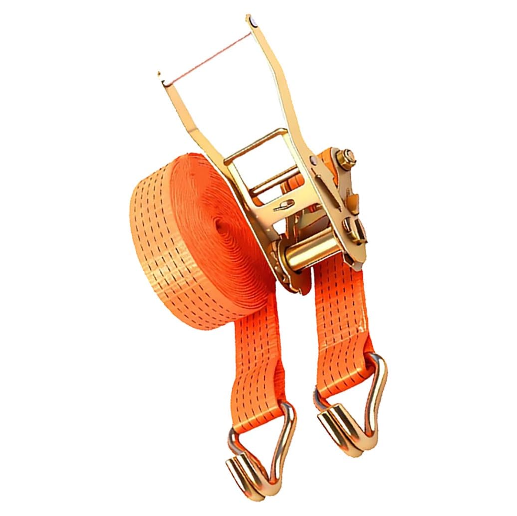 Correa Doble J de trinquete con Gancho de Carga de para Correa de Amarre de, para Coche, camión, Remolque, Paquete de 。(W 4cm/1.57in,7m/275.6in)