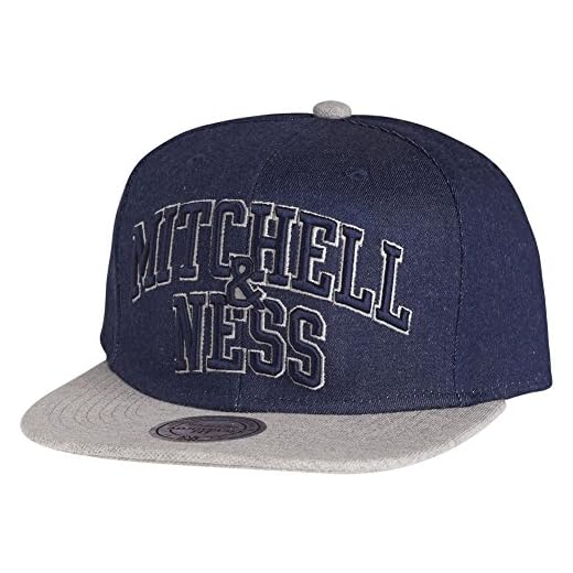 Mitchell & Ness snapback-keps – varumärke DENIM marinblå / grå