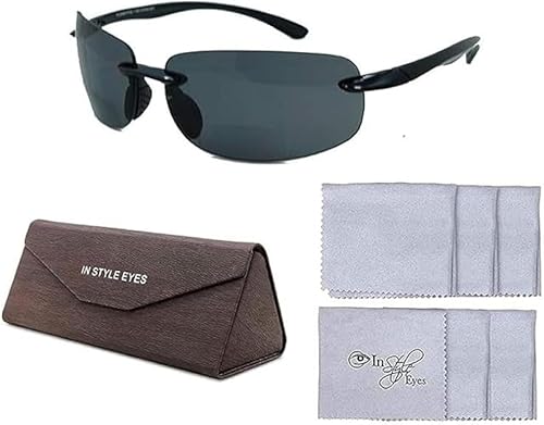 In Style Eyes Lovin Mawi - Gafas de sol bifocales - Tortoise - 3.0X, paquete con estuche plegable magnético y paño de limpieza de microfibra mágico