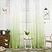 Yujiao Mao 1 szt. firanka z oczkami przezroczysta zasłona z woalu, zasłona dekoracyjna do salonu, sypialni, jadalni, szer. x wys. 140 x 175 cm, zielona