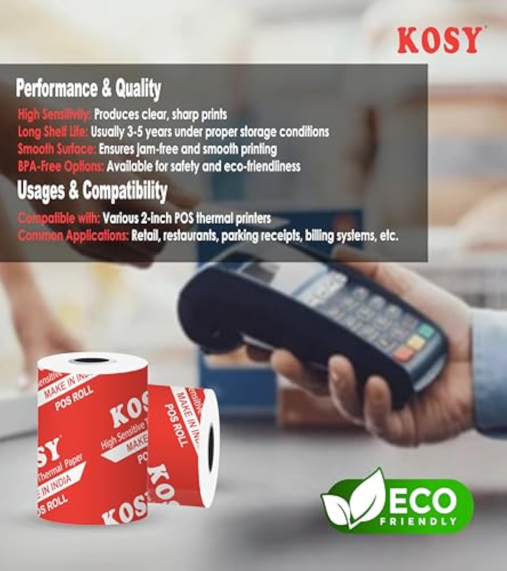 58mm Thermal Printer Roll BPA Receipt Paper