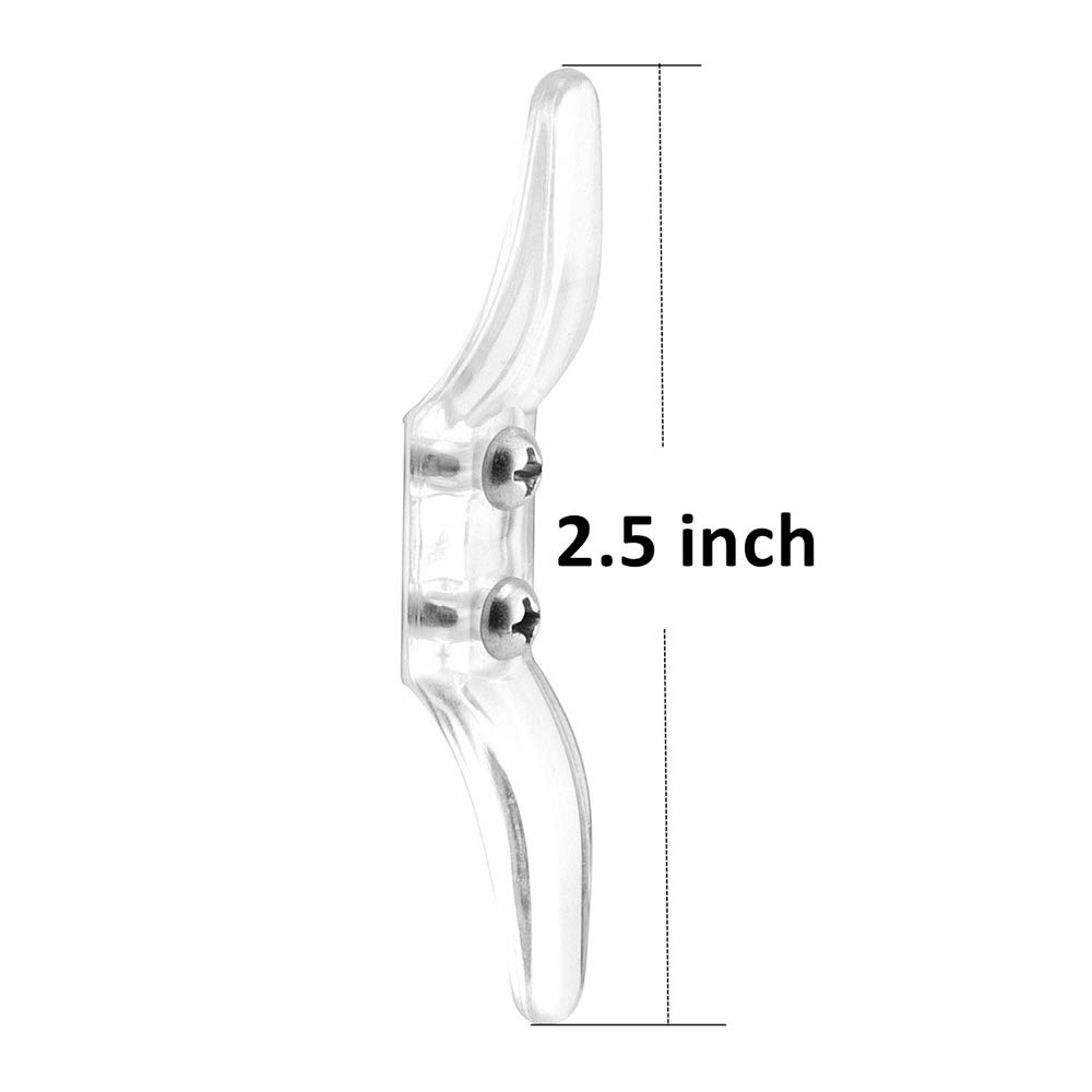 4pcs Clear Cord Cleat for Child Safety and 8pcs Screws for Drapery/Blinds Plastic Safety Rope Cleats Transparent Pull Cord Winders