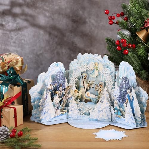 Popupnativitychristmascards3dholynightnativityjesuschristbirthscenehandcraftedholyfamilydecorationmerrychristmasgiftreligiousholidaygreetingcardnotecardenvelope  Urban Country Home Decor Pop up nativity christmas cards 3d holy night nativity jesus christ birth scene handcrafted holy family decoration merry christmas gift religious holiday greeting card notecard envelope  urban country home decor