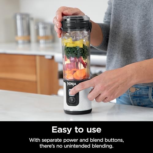 Image of Ninja Blast Portable Blender, Cordless, 18oz. Vessel, Personal Blender for Shakes & Smoothies, BPA Free, Leakproof Lid & Sip Spout, USB-C Rechargeable, Dishwasher Safe Parts, White Glitter, BC152GL
