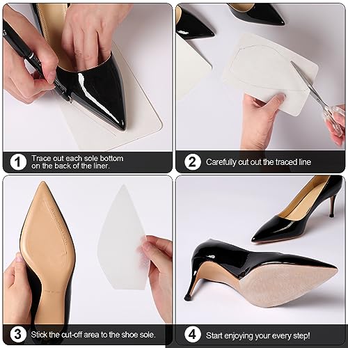 Image of Ashoesert Sole Protector for High Heels, Shoes Grips on Bottom of Shoes,Shoe Bottom Protectors Anti Slip Grips Self Adhesive Silicone Non Slip Shoe Pads (Pack of 2)