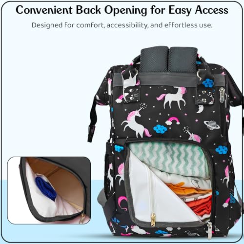 Image of StarAndDaisy Diaper Bag for Mothers for Travel /Diaper Bags for Mom with 26L Large Capacity /Baby Bag for Mother with Multiple Pockets with 3 Double Insulated Bottle Holders (Green)