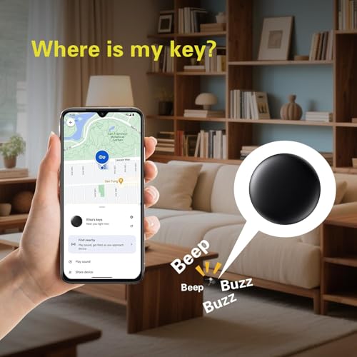 Gps Tracker Per Auto Android, Ai-R Tag Android, Magnetico Nascosto Localizzatore Gps Senza Sim Senza Abbonamento, Auto Localizzatore Compatibile Con Goo- Gle Find My Per Bambini Animali (2 Nero) - 6