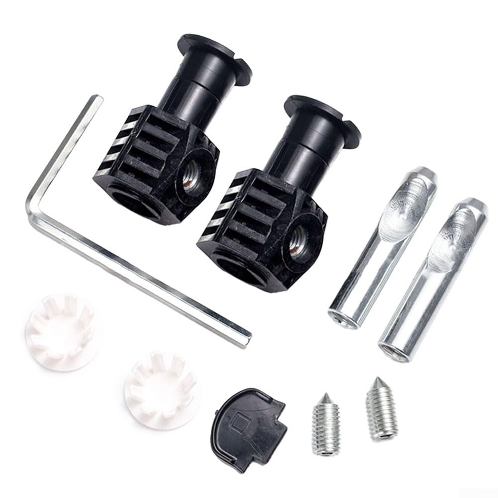 Befestigungsschrauben-Set, verzinkt, schwarz, für Toilette, Wandbefestigung