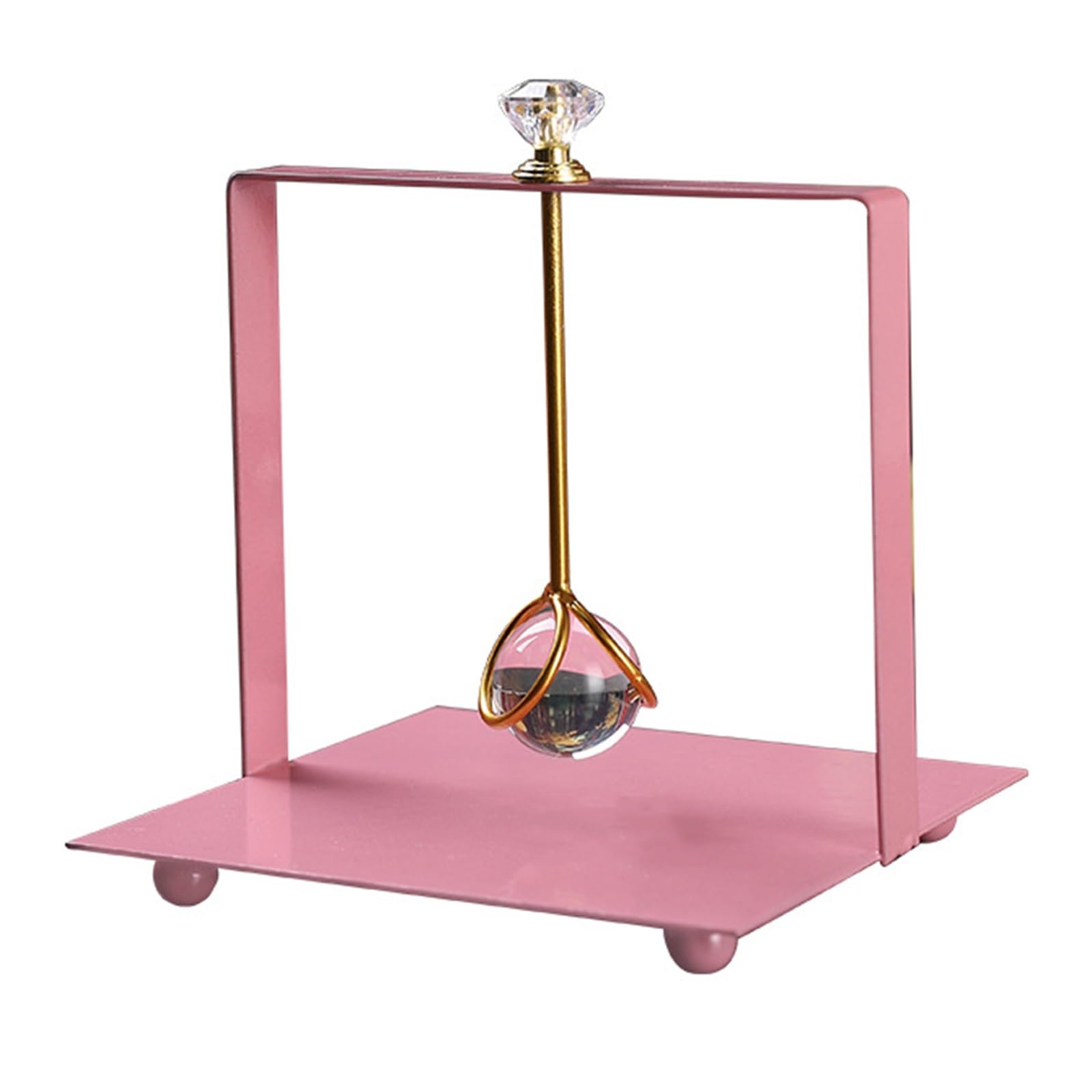 UZAMIRLEX Napkin Holder for Table, Square Tissue Holder, Decorative Napkin Dispenser, Simple Napkin Holder Arm(Pink)