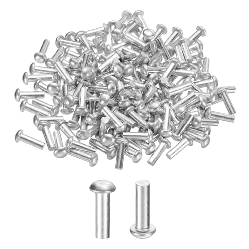 Rivets à tête ronde M5 x 16 mm aluminium pour réparation de bateaux et machines - 150 pcs