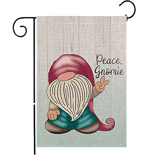 Chengxun HYQ Peace Gnomes Garden Flags Double Side Garden Flags House Yard Farm Decoration Outdoor Decoration cover