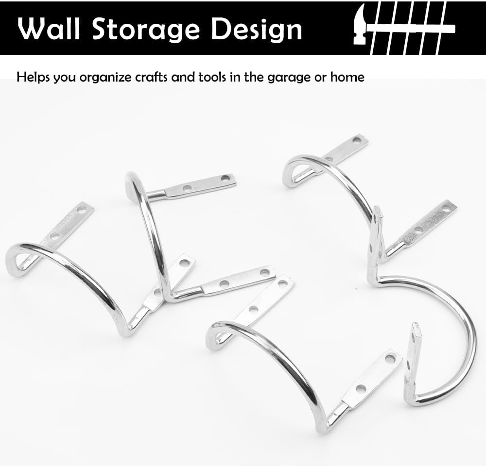 5 Pack Hammer Holder Loop Replacement U Steel Wire Wall Mount Hook, Heavy Duty Hammer Pliers Garden Tools Rack Hook Holder for Heavy Duty Utility Pouch Garden Tools Repair Parts Plier Axes Mallet