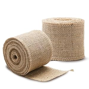 LaRibbons 2 Stück Juteband 7,6 cm breit