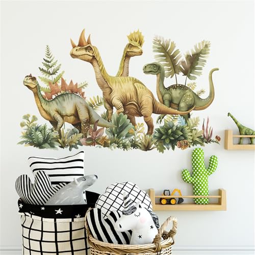 Vinilos decorativos de dinosaurios en acuarela 2 paneles miniatura 3