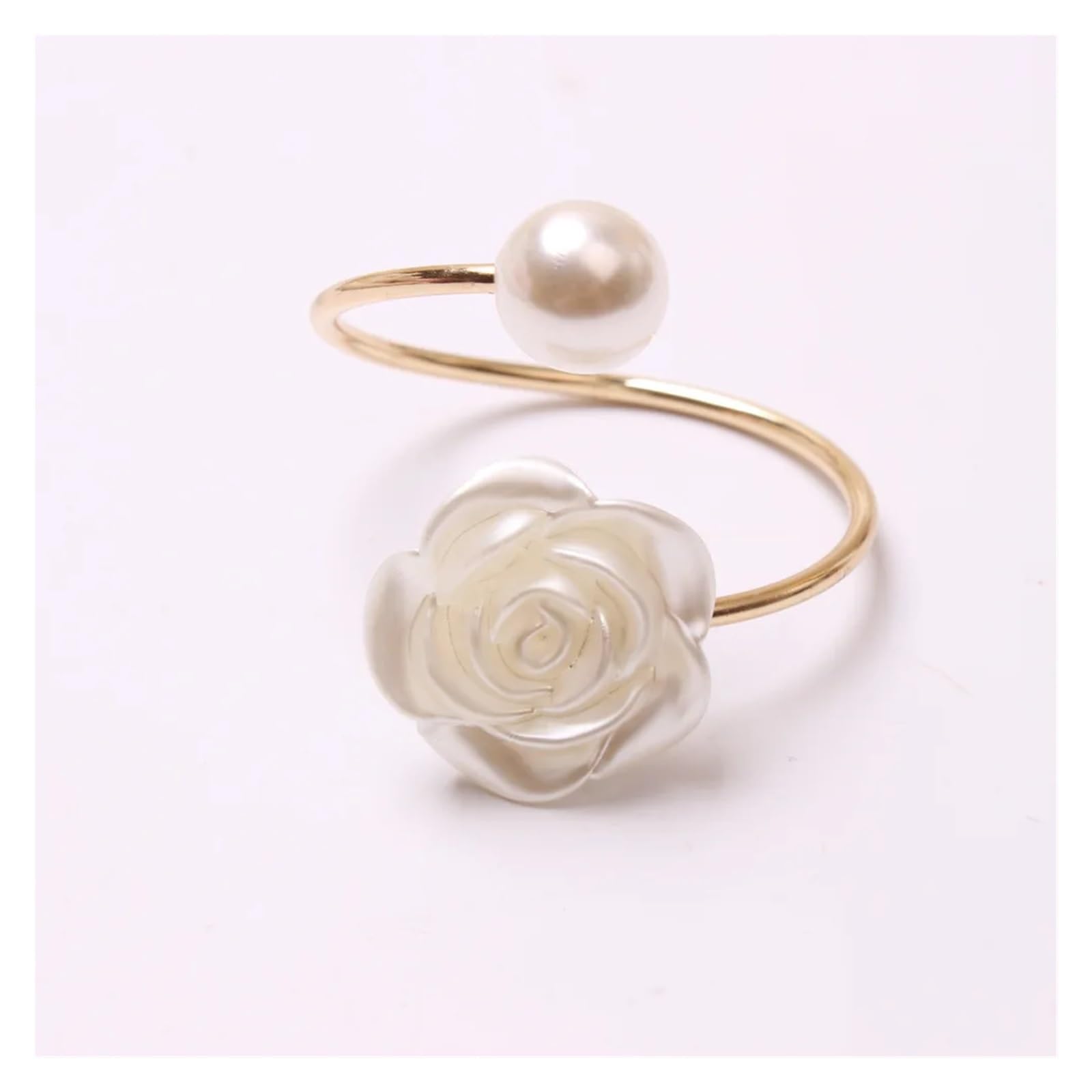 napkin rings 10pcs Wedding Party Metal Napkin Ring Creative Pearl Series Tissue Buckle For Dinner Event Decoration Home Dining(Color2)