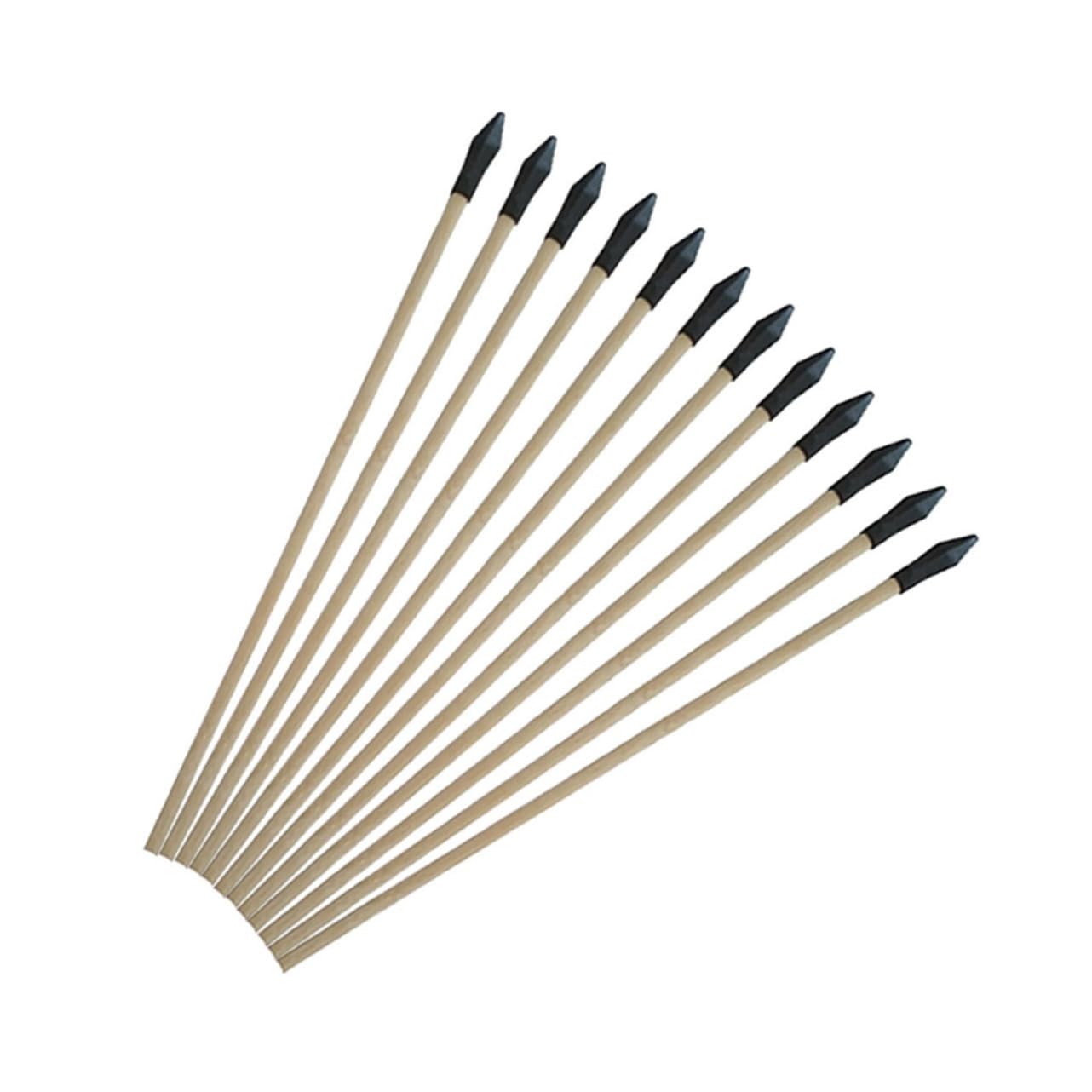 Hemobllo 6pièces Flèches Traditionnelles Bois avec Pointe Caoutchouc Souple pour Jeu De Lancer De Pot Jouet De Chasse Et Entraînement Au Tir Accessoire Arc Sûr pour Garçon Fille Et Adultes